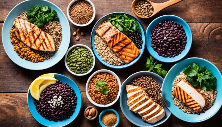 How much protein is in meat and beans?