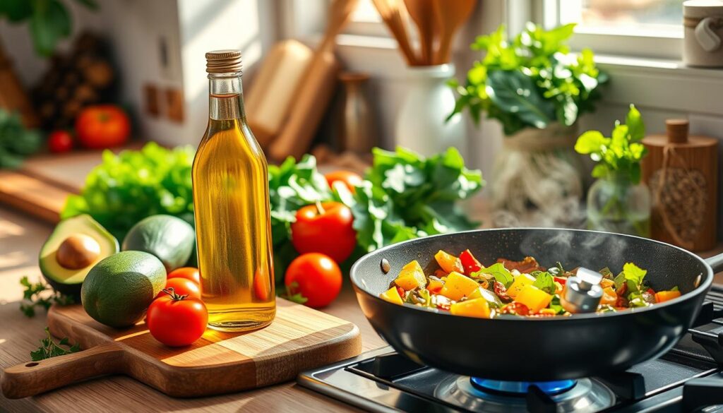 Cooking with monounsaturated oils