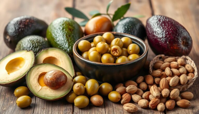 What are examples of monounsaturated fats?