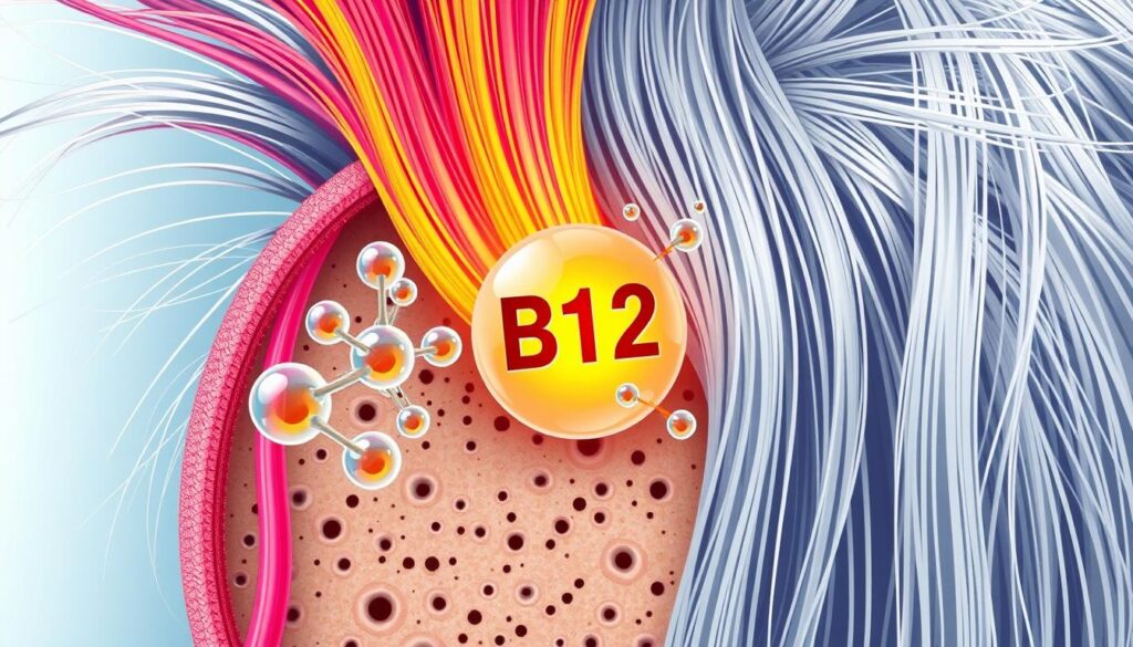 b12 deficiency and hair follicles