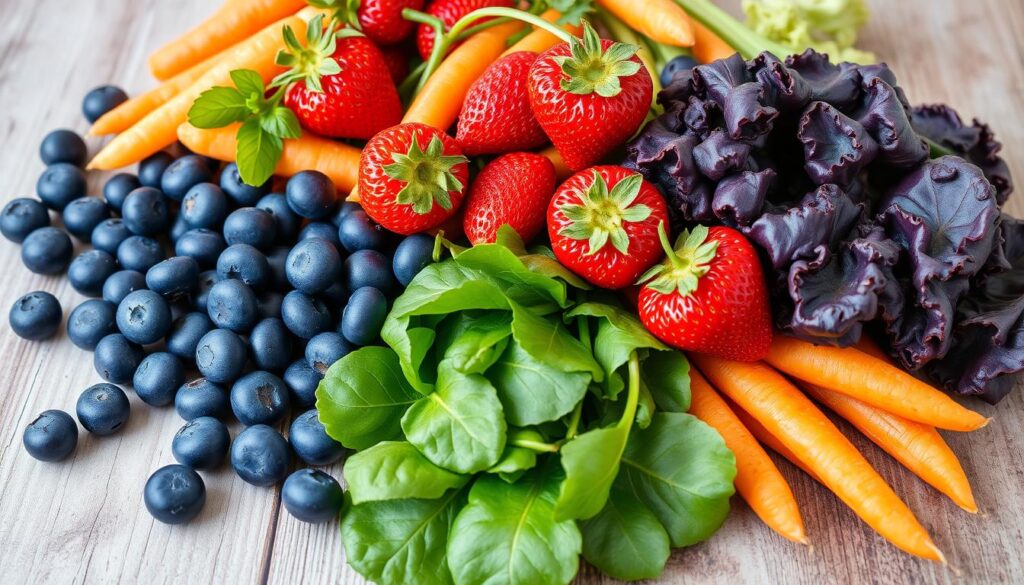 antioxidant-rich fruits and vegetables