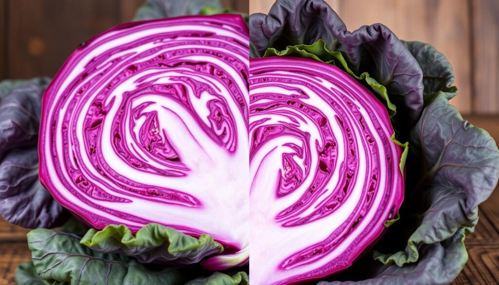 green vs red cabbage