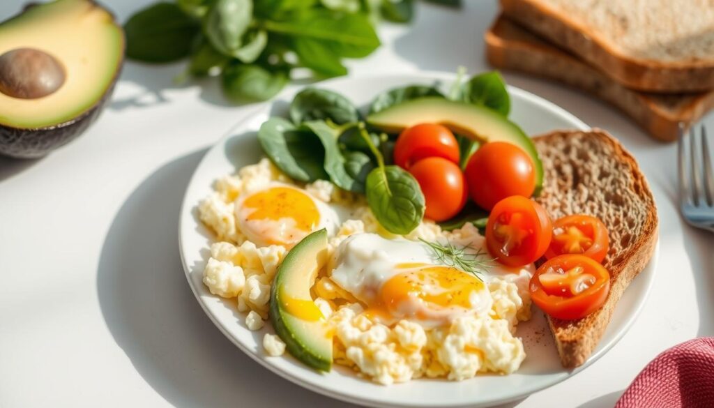 balanced diet with eggs