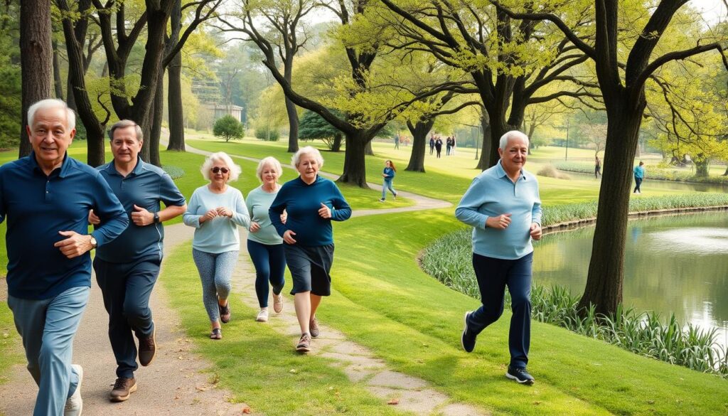 Interval walking training for seniors