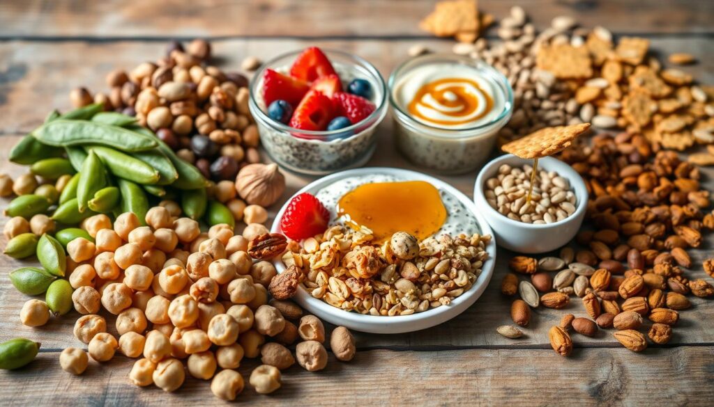 high-protein plant-based snacks