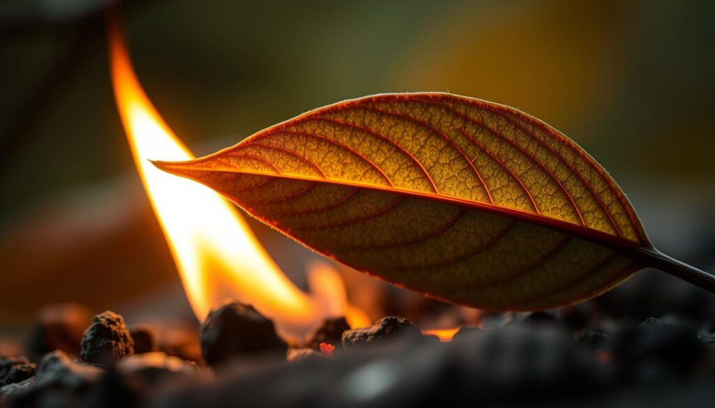 bay leaf burning