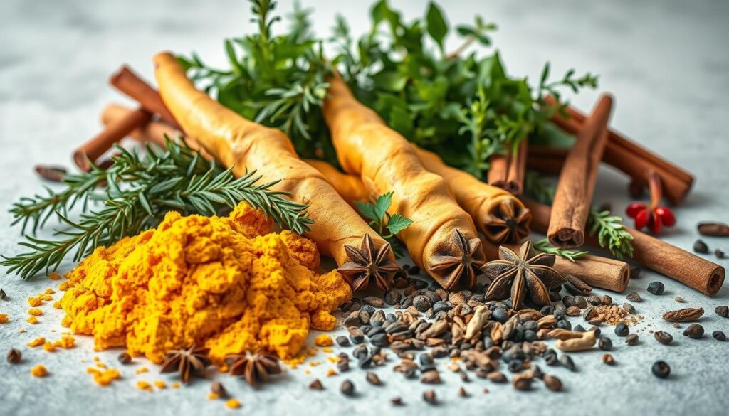antioxidant superfoods including turmeric and herbs