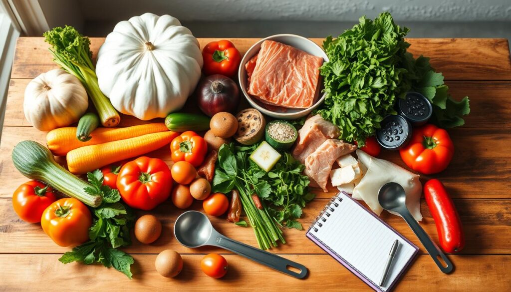 organized shopping list for weight loss meal plan